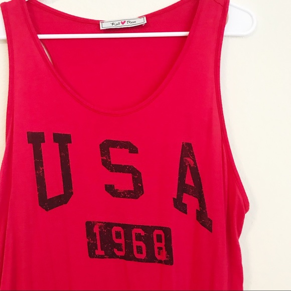 SOLD Distressed USA Tank - Picture 1 of 2